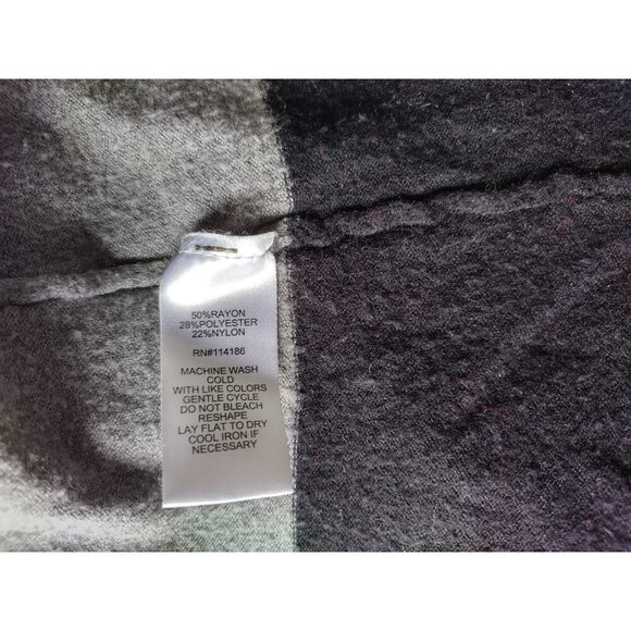 Chloe + Jasmine Womens 1X Gray and Black Cardigan, Rayon, Polyester, Nylon. - Picture 4 of 9